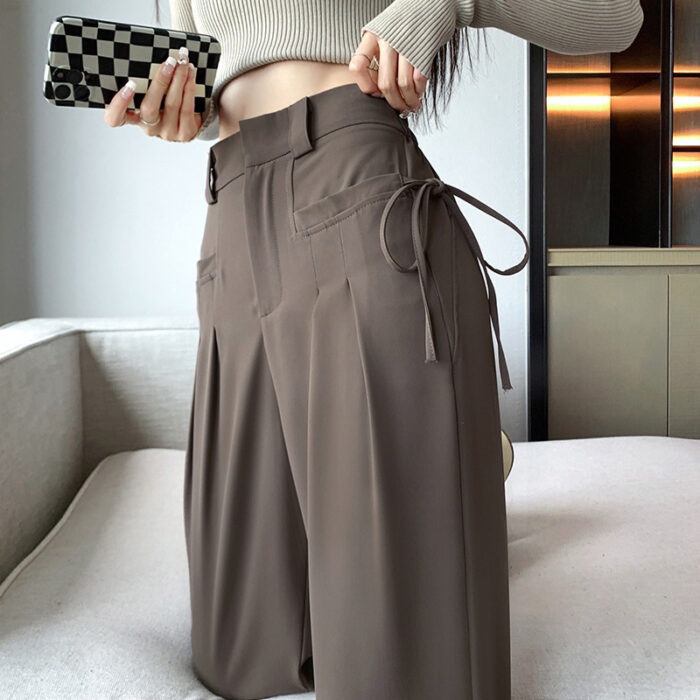 Quần Ống Rộng Túi Vuông Cơi Trước Dây Nơ Cách Điệu 2 Hông Siêu Hot. M899